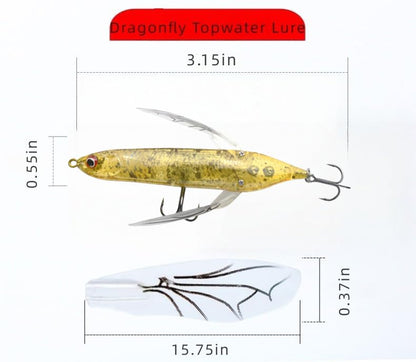 opwater Crawler Walks On Water Dragonfly Big Bass Blow Ups Great Fishing Gift Great for Freshwater Fishing - color: Rainbow Polka Dot