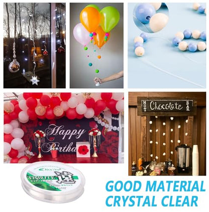 Clear Fishing Line, 656ft Nylon Fishing Wire String, Clear Beading String Cord for Hanging Decorations, Beading and Crafts
