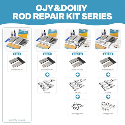 Fishing Rod Repair Kit Complete, Easy&Quick Approach to Repair Broken Fishing Pole with Epoxy Glue - color: 1 IN 1