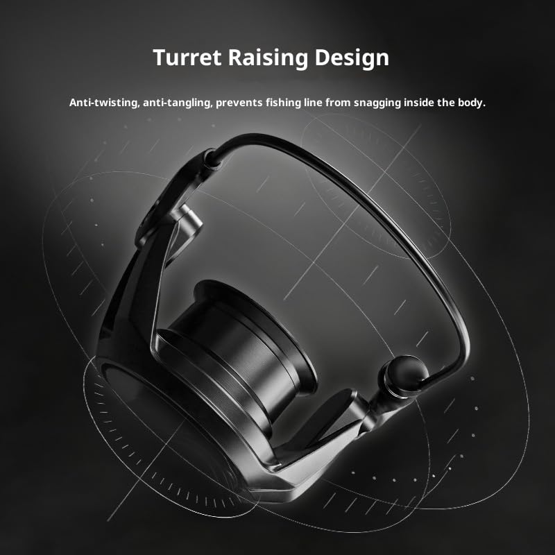 1pcs Ultralight Spinning Reel, Micro Fishing Reel with CNC Aluminum Metal Spool & Slow Oscillation System Smooth Drag Baitcasting Reel for Trout & Panfish, Freshwater Saltwater - size: 3000