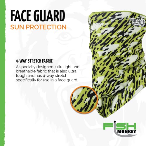 Fish Monkey UPF 50+ Sun Protection Performance Face Guard - color: Schooln' Bass, size: One Size