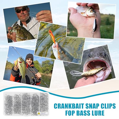 Crankbait Snaps Fishing Snap Clips Kit,210pcs Duo Lock Snaps Swivel Quick Change Power Fishing Clips Fast Snaps Fishing Speed Clips Lure Connector Saltwater Freshwater