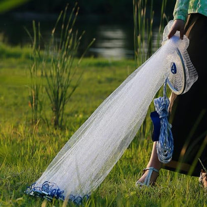 Cast Nets for Fishing Saltwater Fishing Net with Aluminum Ring for Bait Trap Fish Throw Net for Bait Fishing Cast Net 4FT