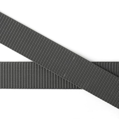 Mile High Life | Nylon Web Belt | Outdoor Military Belt | TSA Safe Buckle Plastic/Metal - color: Dark Gray