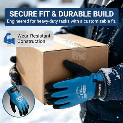 100% Winter Waterproof Gloves for Men and Women, Scratch & Slip Resistant Design for Lobstering, Crabbing, Fishing, Spearfishing, Freediving, Boating and Sailing - size: Small