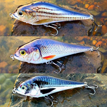 Fishing Lure Swimbait Crankbait Trout Bass Catfish Muskie Bait Fishing Accessories Fishhook Hunting - color: Jerkbait-6''-3PCS-Set A