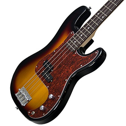 Sawtooth EP Series Alder Wood Electric Bass Guitar (Sunburst Alder Right-Handed) - color: Sunburst Alder Right-Handed, style: Right Hand