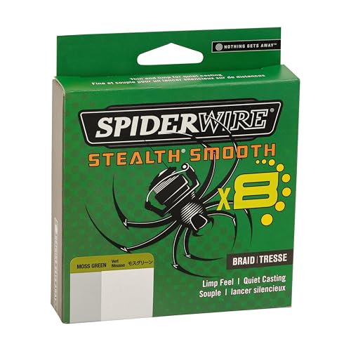 SpiderWire Stealth Braid Fishing Line - color: Moss Green - Stealth Smooth, size: 125yd, style: 15lb Break Strength