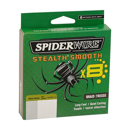 SpiderWire Stealth Braid Fishing Line - color: Moss Green - Stealth Smooth, size: 125yd, style: 15lb Break Strength