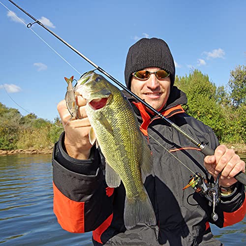 GOTOUR Jointed Swimbaits, Easy Catch Fishing Lures for Bass Trout Crappie | Wiggling Vibrating Rattling Gurgling for More Bites, Heavy-Duty Dyneema Fiber, Slow Sinking, Fresh & Saltwater Fishing Baits - color: C2-3.2"-0.25oz