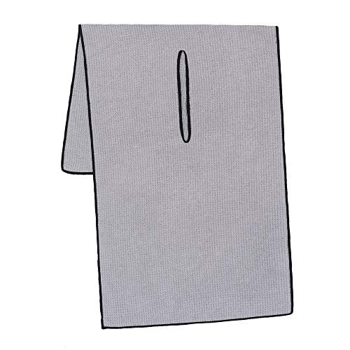 Mile High Life | Pro Tour Caddy Towel | 17" x 40" with 8" Center Slit | Premium Microfiber Waffle Texture - color: Gray/Black, size: 16" x 30"