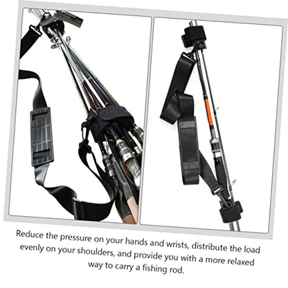 1set Fishing Rod Shoulder Strap Rod Carrier Lightweight Convenient Fixing Band for Outdoor Use Great for