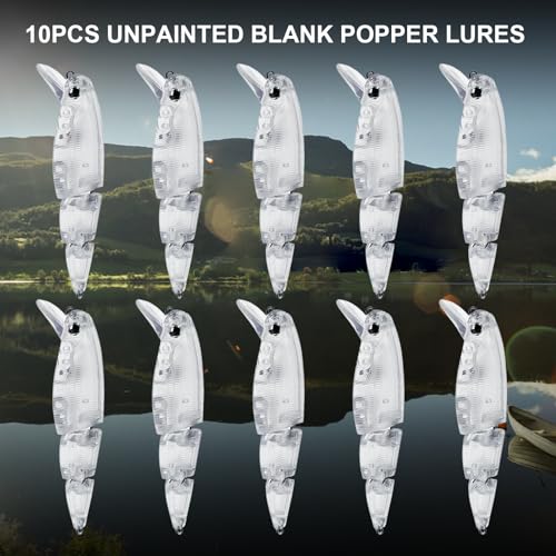 10pcs/20pcs Fishing Blanks Lures Kit Fishing Topwater Unpainted Swimbait Unpainted Crankbaits Hard Baits DIY Lure for Bass Salmon Trout Saltwater and Freshwater - color: I: 10Pcs 0.46oz/13.1g
