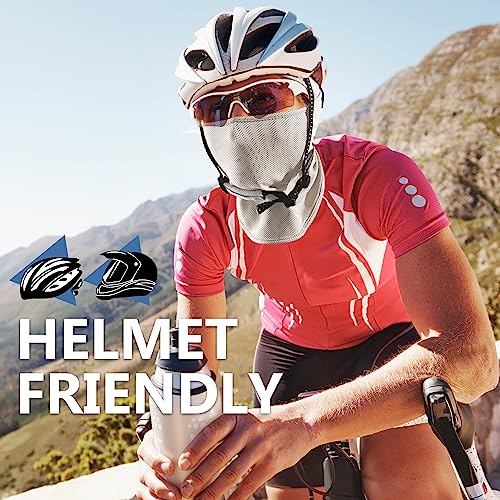 Balaclava Ski Mask, Sun UV Protection Breathable Full Head Face Mask for Men Women Skiing Cycling - color: Beige