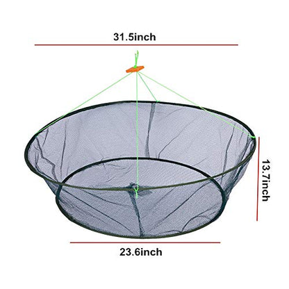 Fishing Net Trap for Bait Minnow Shrimp Crayfish Foldable Fish Crawdad Lobsters Cast Net Collapsible