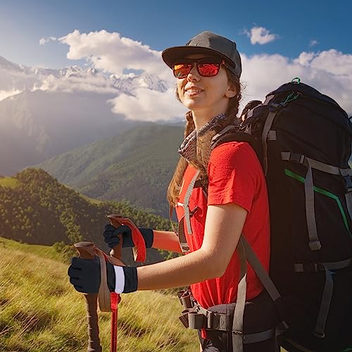 ONESING 2 Pairs Sun Protection Gloves UV Non Slip Full Finger Sun Gloves for Women Riding Golf Hiking Driving Fishing