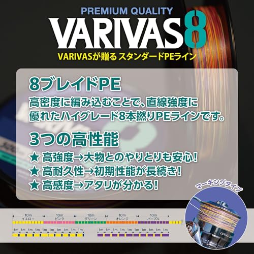 バリバス(VARIVAS) VARIVAS 8 マーキング 200m - style: No. 1.2