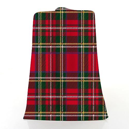 Pehede Tartan Plaid Hand Towel Traditional Red Black,Green Scottish Christmas New Year Soft Guest Face Bath Towel Bathroom Decorations Thin Kitchen Tea Dish Towels 15 x 30 inch - color: Tartan Plaid