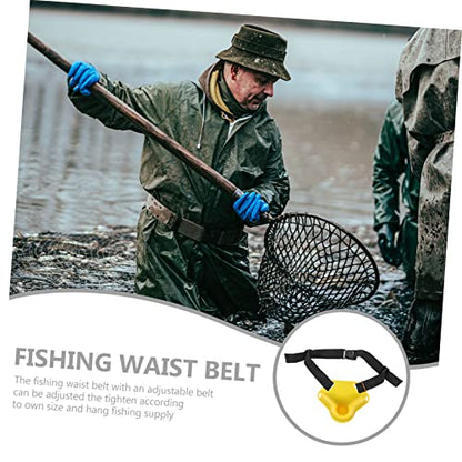 POPETPOP Band Fishing Rod Holder Pole Waist Belt Ice Fishing Rod Holder Fighting Wading Holder Fishing Tool