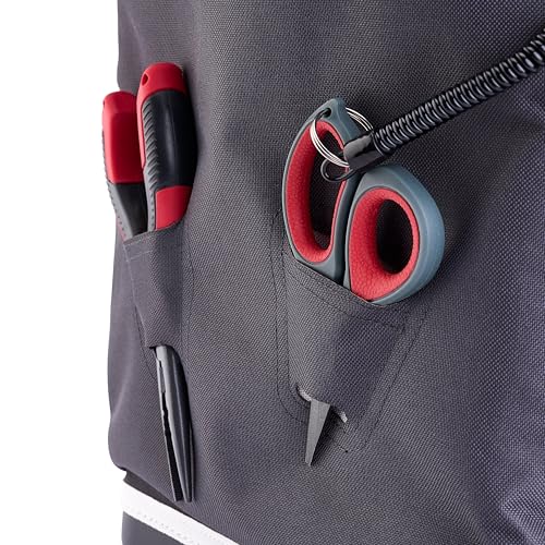 Plano Weekend Softside 3700 Tackle Backpack, Cutting-Edge Fishing Tackle Bag, Molded Waterproof Base, Spacious Storage, Die Cut Tool Sleeves, Daisy Chain Attachment Points - color: Slate, style: 3700 Backpack