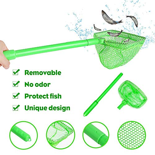 Fishing Net, TSYAN Bug Net Catching Crab Insect Nets Beach Toys Floating Bait Butterflies Colorful Nets for Kids Outdoor Playing 16 inches - style: 4 Pack