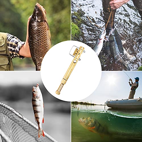 Fishing Line Hook Knot Tying Tool, 1pcs/2pcs Copper Practical Knot Line Tying Knotting Tool Portable Fast Fishing Tie Hook - color: Gold
