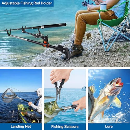 Fishing Advent Calendar 2025 for Men & Teen Boys – 24-Day Christmas Countdown Calendar with Fishing Tools, Lures & Accessories – Fish Lip Gripper, Xmas Gift for Son, Husband, Boyfriend, Brother, Girl