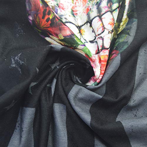 Obacle Skull Face Mask for Women Dust Wind Sun Protection Rave Festival Riding - color: Skull Pink Flower Face Black Eye Flag