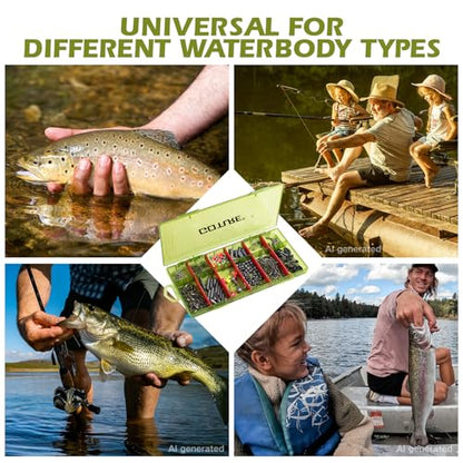 Goture 215pcs Fishing Tackle Kit with Ultra-Slim Organizer Box, Complete Terminal Tackle Set Includes Fishing Hooks, Sinkers Weights, Swivels, Snaps and Beads for Freshwater Bass Trout Fishing Gear - style: 215Pcs - Hooks & Accessories
