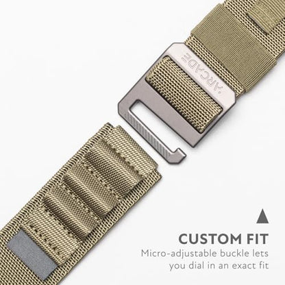 Arcade Belts Hardware Alu Utility Belt - Low-Profile Aluminum Buckle, Heavy Duty Work Belt, Stretch Webbing, Anti-Slip - color: Olive, size: Regular | M/L – Fits up to 40”