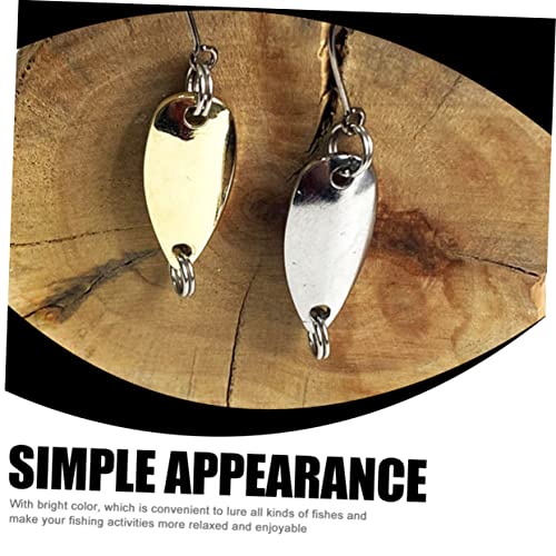 20pcs Metal Fishing Lure Blades Gold Silver Bass Bait for DIY Lure Making Bright Design for Enhanced Fish Freshwater Saltwater