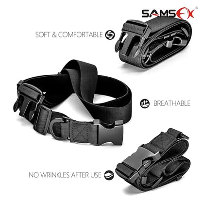 SAMSFX Adjustable Fishing Wader Belt Wading Belts for Surf Casting Kayak Fishing Accessories Waders Straps - color: Black - Only 1.5" Wader Belt (31" to 58")