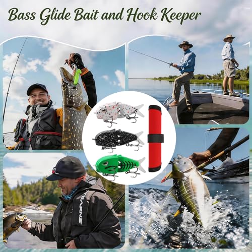3-Pack Glide Bait with Tackle Bag, Premium Glide Bait Baits Set for Bass and Saltwater Fishing, Realistic Action, Design for Outdoor Anglers