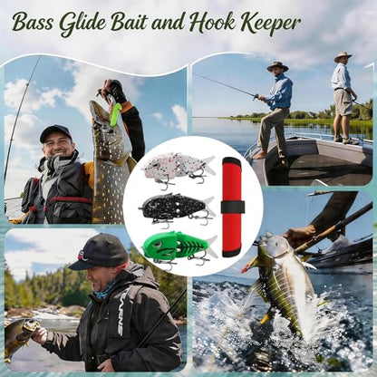 3-Pack Glide Bait with Tackle Bag, Premium Glide Bait Baits Set for Bass and Saltwater Fishing, Realistic Action, Design for Outdoor Anglers