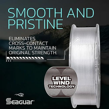 Seaguar Blue Label Fishing Leader Line for Saltwater, 100% Fluorocarbon, Clear, Multiple Sizes - size: 25lbs/25yds