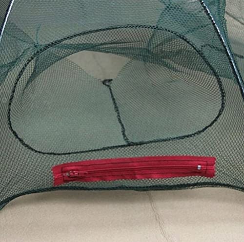 Fishing Net Portable and Foldable Umbrella Fishing Bait Net - Easy to Use Fishing Tool for Crayfish,Shrimp,Crab, Catfish - color: 6 Holes