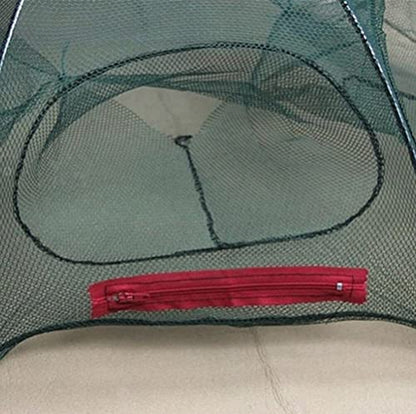 Fishing Net Portable and Foldable Umbrella Fishing Bait Net - Easy to Use Fishing Tool for Crayfish,Shrimp,Crab, Catfish - color: 6 Holes