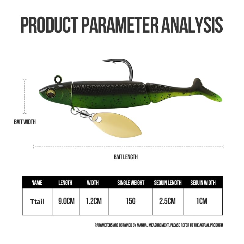 Soft Fishing Lure Set - size: 6PCS