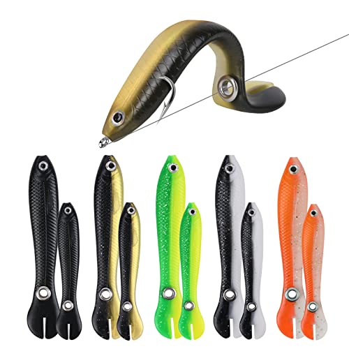 Ainiv Bionic Fishing Lure, Soft Bionic Fishing Lures Kit Creative Lifelike Mock Lure Can Bounce Fishing Accessory for Freshwater & Saltwater, Suitable for Fishing Lovers Outdoor