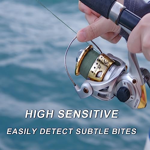 Braided Fishing Line, Strong Power, Great Abrasion Resistance, Thin Diameter, No Stretch, Low Memory and High Sensitivity(164/328/547/1093Yds) 10/15/20/30/40/50/60/70/80/100LB,4/8 Strands - color: Dark Green, size: 50LB-0.37mm-164YDS(150M)-4 Strands