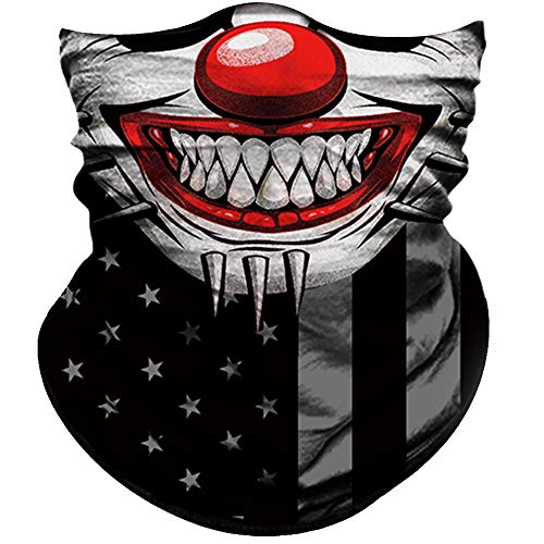 Obacle Bandana Face Mask Neck Gaiter Tube Mask Men Women for Sun Dust Protection - color: Clown Red Nose 9 Thorns