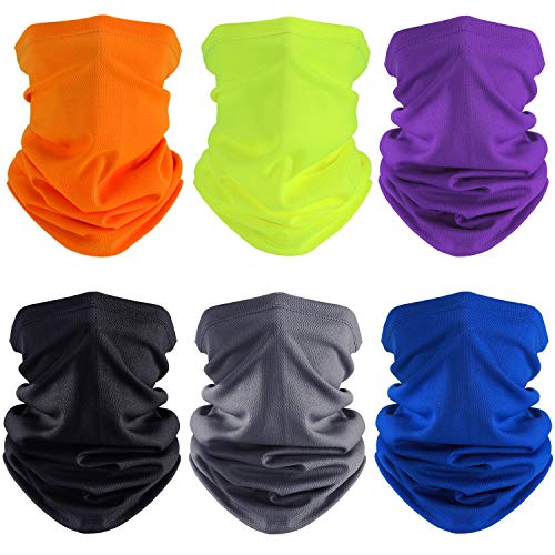 Geyoga Summer UV Protection Cooling Neck Gaiter | Sunscreen Breathable Face Scarf Bandana Mask Neck Gaiter for Outdoor Fishing Hiking Camping - color: Delicate Colors