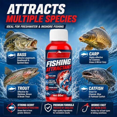Concentrated Fish Attractant Liquid, 60ml Red Worm Liquid Spray, Powerful Bait Attractant Scent Bait Fish Attractants Liquids for Trout, Panfish and More, Enhances Scent & Improves Biteresponse - color: 3pcs