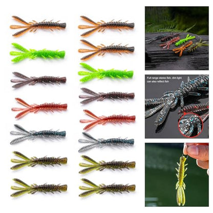 15PCS Soft Fishing Crawfishes Lure Lobsters Baits Crayfishs Lure Shrimp Baits Artificial Lure Swimbait for Outdoor Fishi