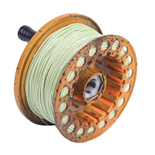 M MAXIMUMCATCH Maxcatch ECO Large Arbor Fly Fishing Reel (3/4wt 5/6wt 7/8wt) and Pre-Loaded Fly Reel with Line Combo - color: Brown Trout (With Line Pre-loaded), size: 3/4 weight