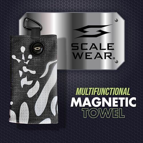 Rippit Magnetic Waffle Golf Towel – Large 16"x24" Microfiber Golf Club Ball Magnet Clip to Hang on Bag Cart Strong Premium Strength Ultra Absorbent Gear Men Gift (Rippit Black) - color: Rippit Black