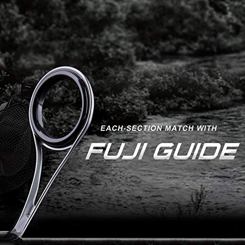 Goture 4-Piece Travel Carbon Fishing Rod M/MH Action 6.6-12ft Multi-Colors | Goture multi-spec travel fishing rods adopt upgraded high-grade carbon fiber blank with premium Fuji line guides - color: O Ring, size: Spinning/7'6"-Moderate-Fast/Medium