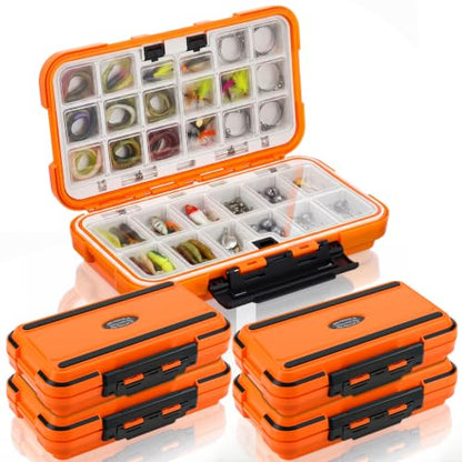4 Pack Fishing Tackle Box, Large Waterproof Lure Bait Storage Box with Adjustable Dividers, Double Sided Floating Storage Container for Hooks, Sinkers, Beads, Small Baits(Stylish) - size: Large, style: Stylish