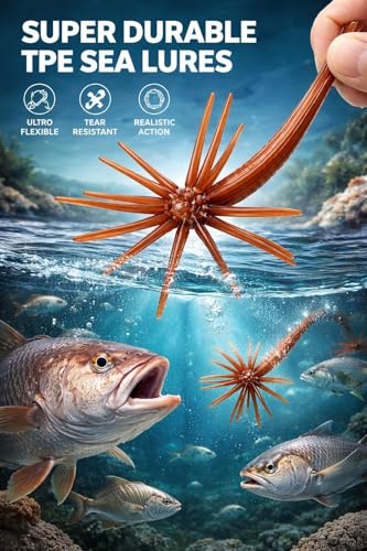 Tentacle Creature Lure Sea Urchin Soft Bait 3.6" & 4.3" TPE Lures 10/6-Pack, Natural Sinking Micro-Vibration for Crappie Bluegill Perch Bass Trout, Compatible Jig Heads Treble Hooks - color: Flash Gold, size: S-10pcs