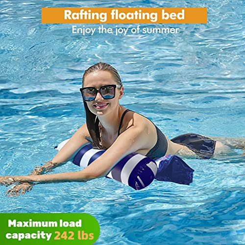 8/2 Pack Inflatable Pool Floats Adult,Plus Size 4-in-1 Multifunctional Pool Hammock Floating Lounge Chairs,Suitable for Vacation,Leisure,Pool Parties - color: Blue&navy&rose&Green
